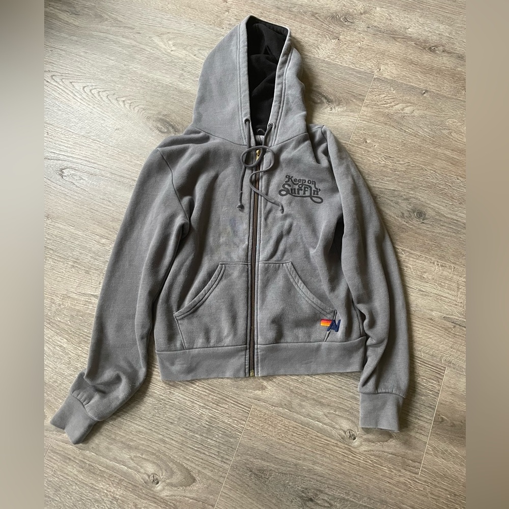 Womens Aviator Nation Zip Up Hoodie